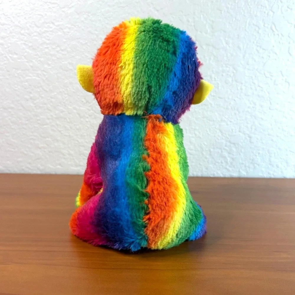 A&A Global Industries Rainbow Monkey Plush Stuffed Animal Toy 1GSMMIX57 8 Inch